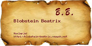 Blobstein Beatrix névjegykártya